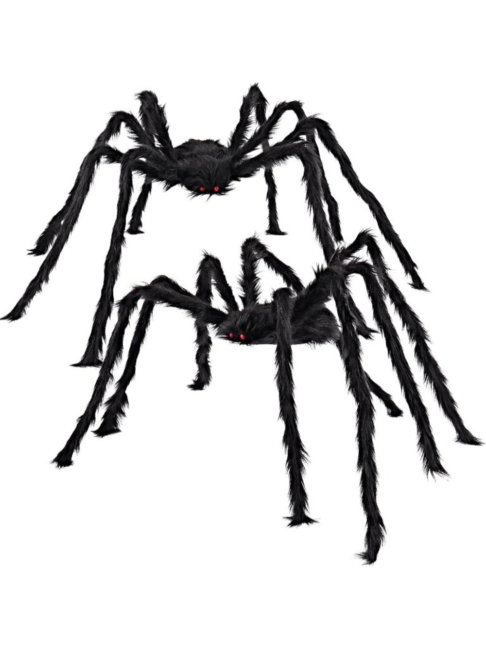 New 2 Pack 5 Ft Halloween Outdoor Decorations Hairy Black Spider